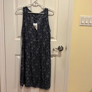 Calvin Klein blue floral dress.